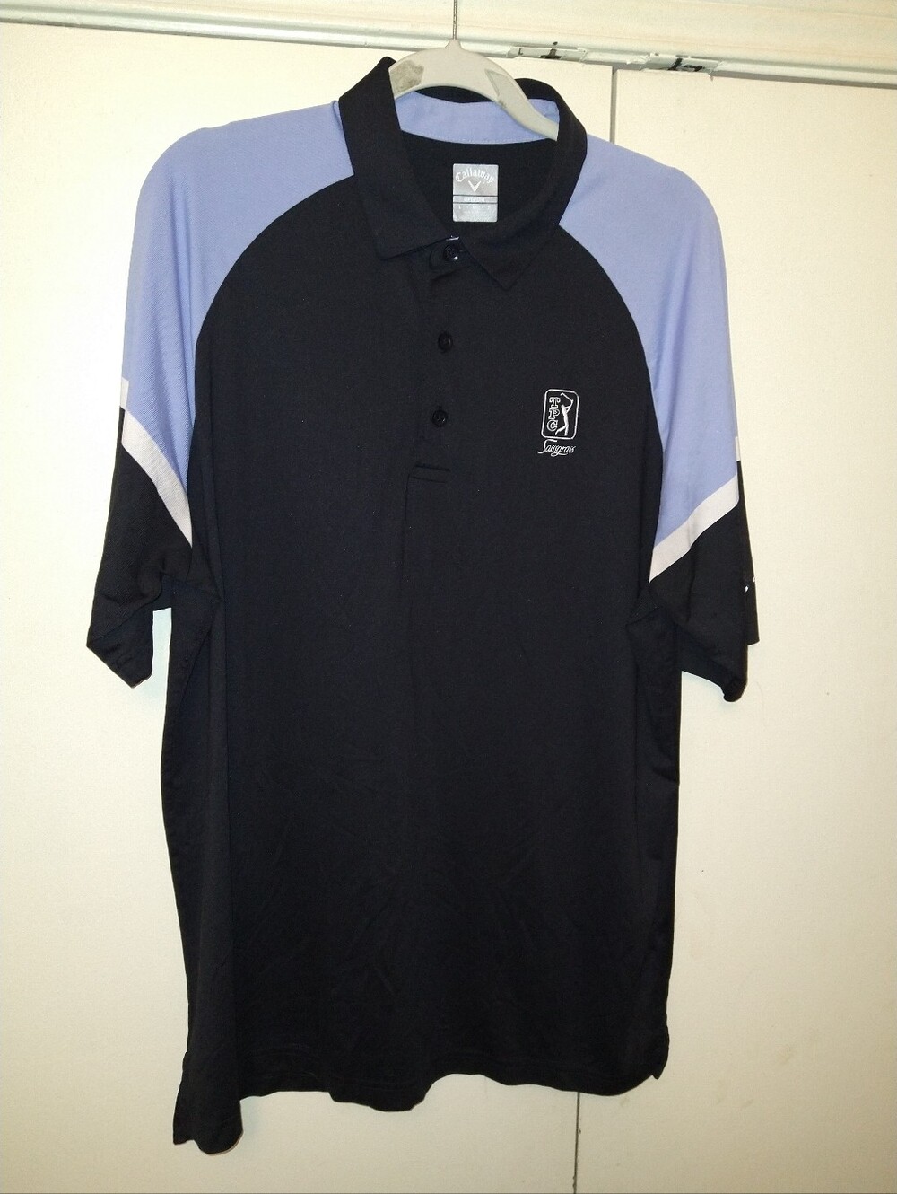 Callaway Opti-Dri Short Sleeve Polo Shirt Men's sz Large TPC Sawgrass Logo.